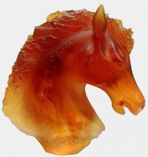 Amber Andalousian horse's head