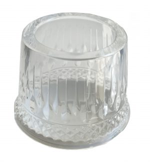 Artemis light holderclear crystal and porcelain base