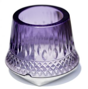 Artemis light holder purple crystal and porcelain base