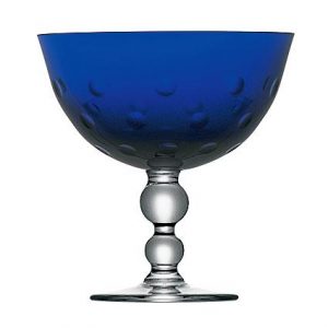 Bubbles dark blue footed cup