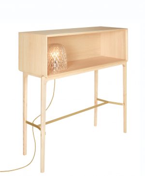 Folia console, clear ash, natural mmat varnish and brushed brass
