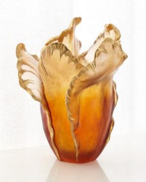 Large amber Tulip vase