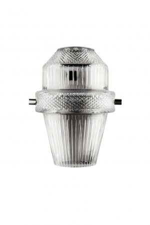 Matrice sconce nickel-plated finish aluminum structure