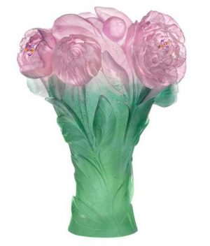Peony pink jewels vase - Limited edition of 50 pieces