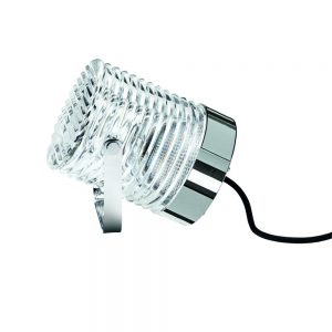 Plein phare table lamp, chrome-plated finish metal structure