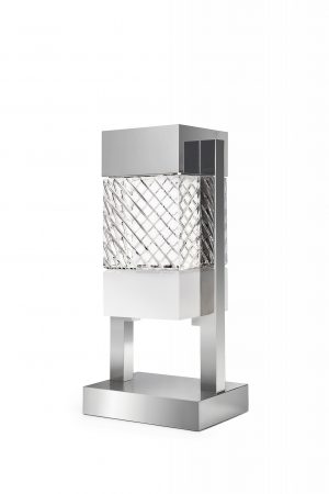 Quartz table lamp nickel-plated finish aluminum structure