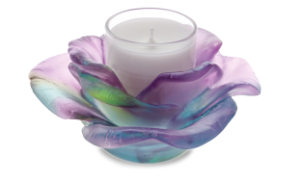 Rose passion green and pink candle holder