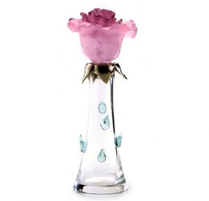 Roses pink perfume bottle