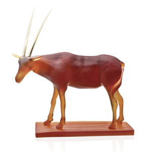 Small amber oryx - horns in guilded bronze - Limited edition of 375  pieces