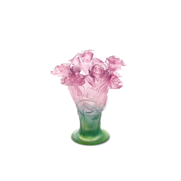 Daum Roses Vase H: 23 Cm