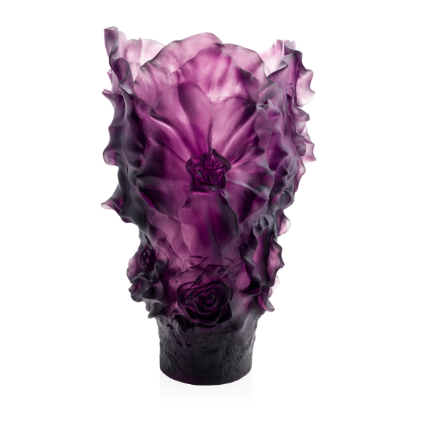 DAUM MAGNUM CAMELLIA VASE 99 EX