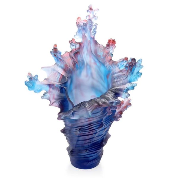 DAUM MER DE CORAIL VASE GM