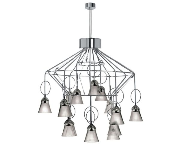 APOLLO
5-LIGHT CHANDELIER
Existing in other colors : clear - amethyst - chartreuse green - clear, amethyst and flannel grey - clear, chartreuse and flannel grey.
