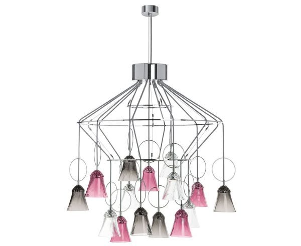 APOLLO
5-LIGHT CHANDELIER
Existing in other colors : clear - amethyst - chartreuse green - clear, amethyst and flannel grey - clear, chartreuse and flannel grey. - Image 2