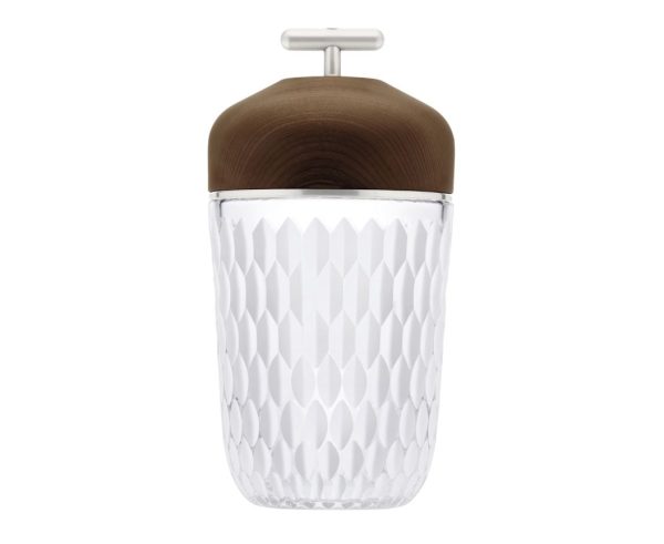 SL FOLIA PORTABLE LAMP SATIN DARK BROWN ALU SILVER
