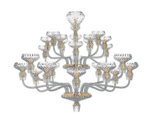 FOLIA
24-LIGHT SATIN-FINISHED CHROME-PLATED FINISH CHANDELIER
Available in different finish