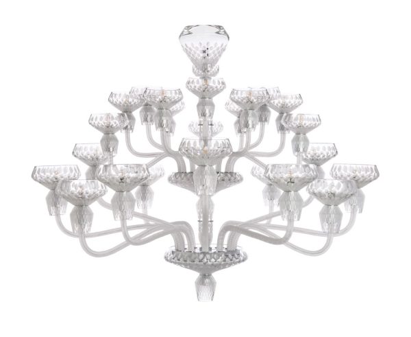 FOLIA
24-LIGHT SATIN-FINISHED CHROME-PLATED FINISH CHANDELIER
Available in different finish