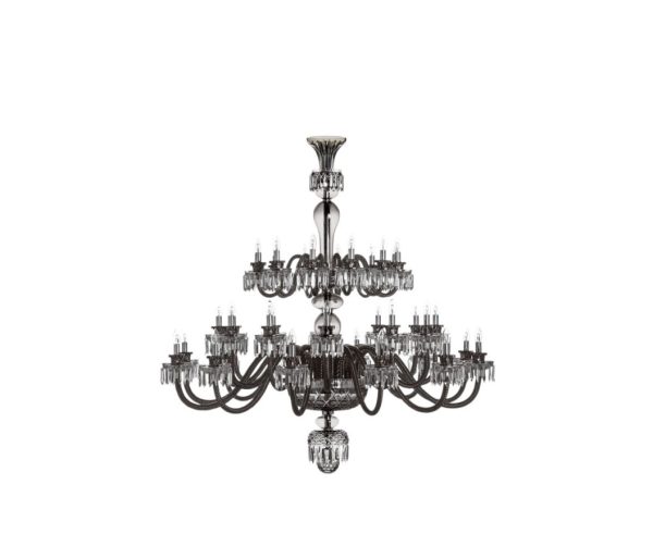 ROYAL
36-LIGHT FLANNEL-GREY SHORT CHANDELIER
Royal is the iconic Saint-Louis lighting collection. Infinite possibilities for modularity and customisation, always timeless designs.