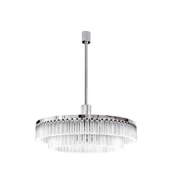 Orgue chandelier
Clear Crystal, Silvered finish