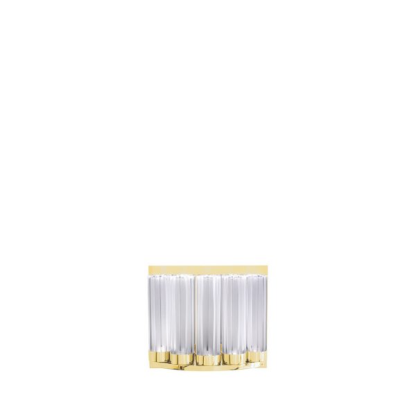 Orgue wall sconce
Clear crystal, gilded finish