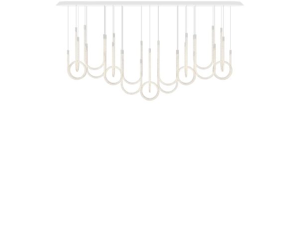 TORSADE 
Horizontal 18-light crystal chandelier