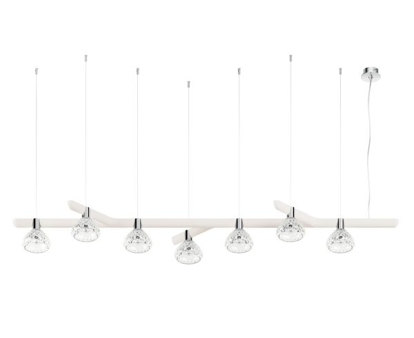 FOLIA
7-LIGHT LINEAR UNIT WHITE WOOD PENDANT LIGHT
existing in other finishes : clear wood, brushed brass / white wood, chrome-plated metal