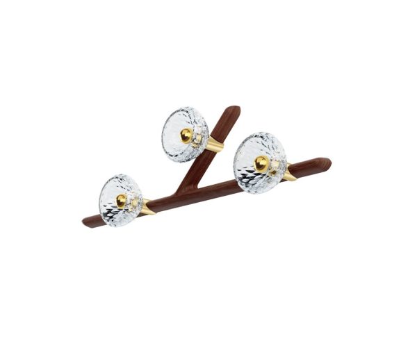 FOLIA
3-LIGHT LEFT WALL MODULE DARK WOOD
Available in other finishes: light wood, brushed brass / white wood, chrome metal