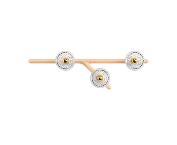 FOLIA
3-LIGHT STRAIGHT WALL MODULE IN LIGHT WOOD
Available in other finishes: light wood, brushed brass / white wood, chrome metal