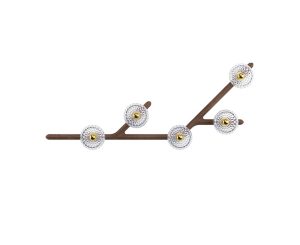 FOLIA
5-LIGHT 45° LIGHT WOOD WALL MODULE
Available in other finishes: light wood, brushed brass / white wood, chrome metal
